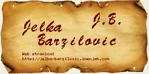 Jelka Barzilović vizit kartica
